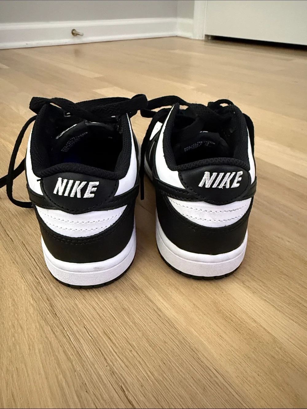 Nike Kids Black and White Low-Top Sneakers